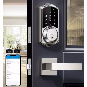 Veise Smart Locks with 2 Lever Handle Set, App Control, Keyless Entry Deadbolt for Front Door