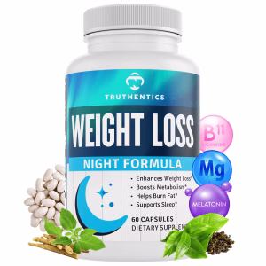 Truthentics Weight Loss Night - 60 Capsules - Night Time Fat Loss, Carb Blocker